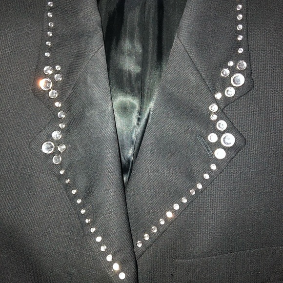 Boulevard Club Embellished Black Blazer - Size 36R - Picture 4 of 8